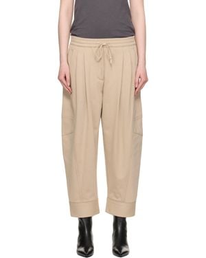 3.1 Phillip Lim Curved Wide Leg Crop Joggers - Black