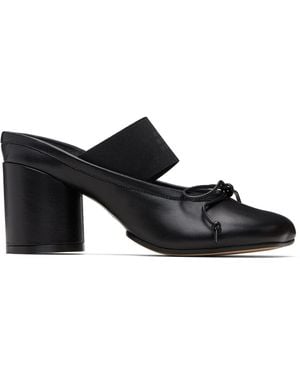 MM6 by Maison Margiela Anatomic Numeric Sandal Heels - Black