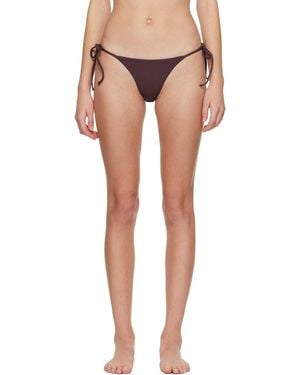 Matteau Burgundy String Bikini Bottom - Multicolor