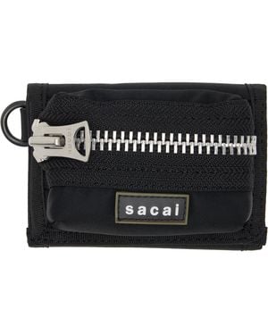 Sacai Pocket Trifold Wallet - Black