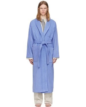 Tekla Terry Classic Bathrobe - Blue