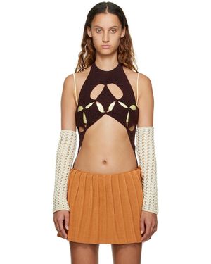 Isa Boulder Ssense Exclusive Argyle Bodysuit - Brown