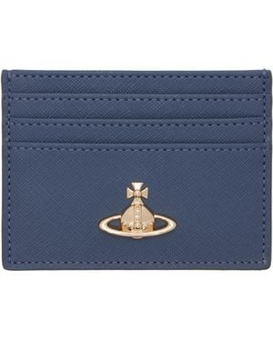 Vivienne Westwood Orb Flat Card Holder - Blue