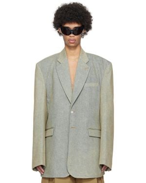 Vetements ブルー デニム テーラードジャケット - ブラック