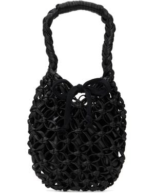 Comme des Garçons ブラック シンセティックレザー バッグ