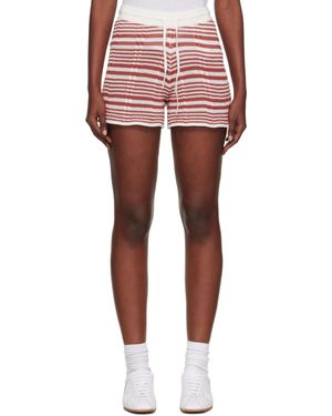 Holzweiler Kelp Striped Shorts - Red