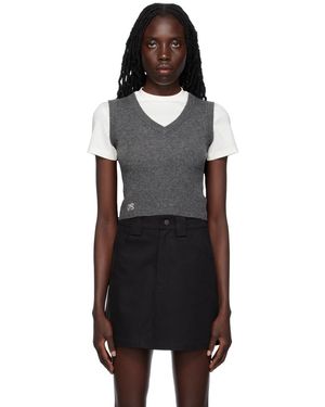 Fax Copy Express Gilet Gris Exclusif À Ssense - Noir