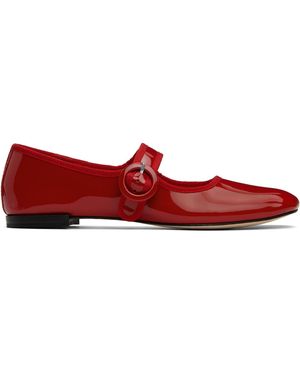 Repetto Georgia Square Toe Mary Jane Ballerina Flats - Red