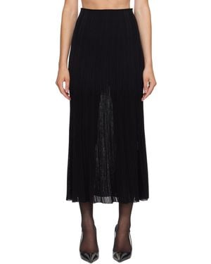 Balmain Flechage Midi Skirt - Black