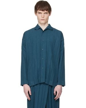 Homme Plissé Issey Miyake Edge Ensemble Shirt - Blue