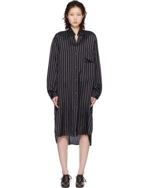 Dries Van Noten Shirt Midi Dress - Black
