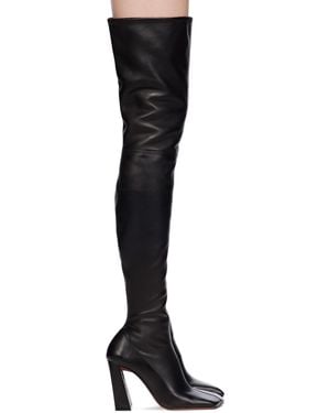AMINA MUADDI Marine Stretch Thigh High Boots - Black