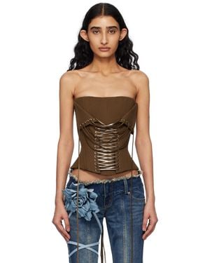 Fanci Club Savannah Lace-Up Corset - Black