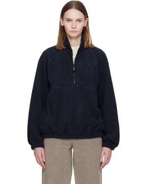 NOTHING WRITTEN Wooly Fleece Sweater - Blue