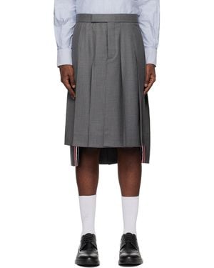 Thom Browne Classic Twill Pleated Skirt - Black
