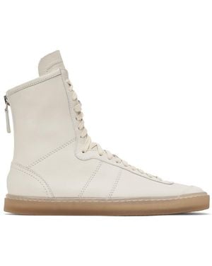 Lemaire Beige Linoleum Boxing Sneakers - White