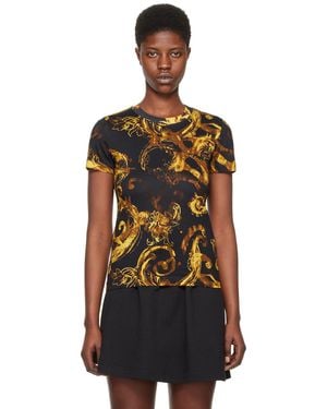 Versace Jeans Couture Black Watercolour Couture T-shirt