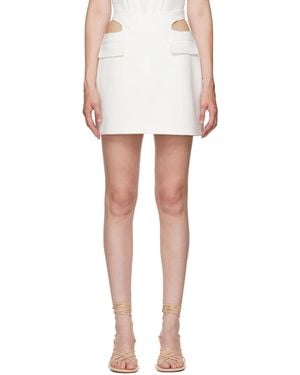 Dion Lee White Y Front Miniskirt