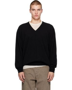 Ssstein Pure Cashmere V-Neck Jumper - Black