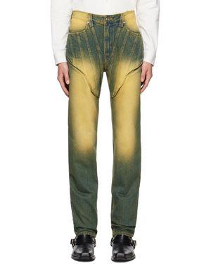 JUNTAE KIM Ssense Exclusive Corset Jeans - Green