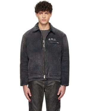 Enfants Riches Deprimes Blanket Lined Work Jacket - Black