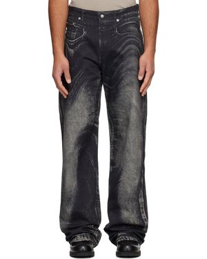 CAMPERLAB Distorted Print Jeans - Black