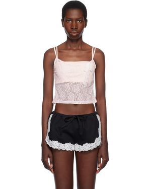 YUHAN WANG Rose Lace Camisole - Black