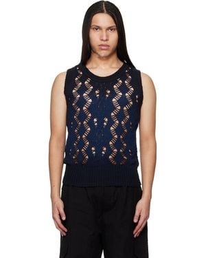 Egonlab Textured Knit Tank Top - Blue
