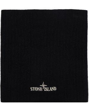 Stone Island ブラック ニット スヌード