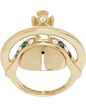 Vivienne Westwood Bague Dorée À Orbe - Métallisé