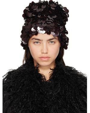 Anna Sui Pailettes Beanie - Black