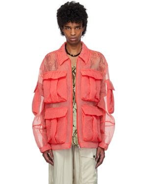 Dries Van Noten レッド クリンクル ジャケット