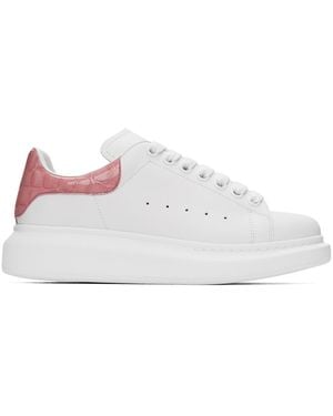McQueen White & Pink Croc Oversized Sneakers - Multicolor