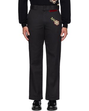 BENTGABLENITS Embroidered Pants - Black