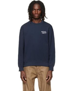Maison Kitsuné Handwriting Comfort Sweatshirt - Blue