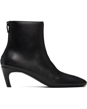 TOTEME Soft Nappa Ankle Boots - Black