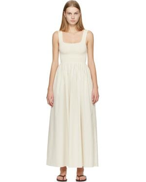 Matteau Off- Knit & Cotton Maxi Dress - Black