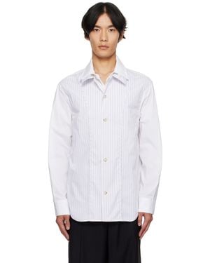 ANDERSSON BELL Open Collar Layered Shirt - White