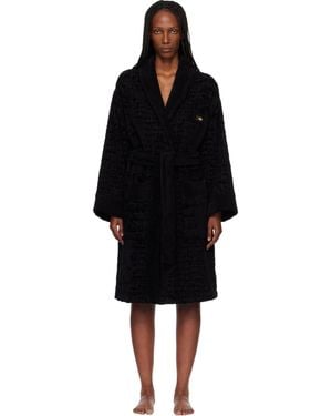 Versace Icon Bathrobe - Black