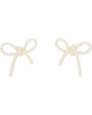 ShuShu/Tong Ssense Exclusive Off- Yvmin Edition Bow Earrings - Black