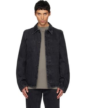 Rier Faded Denim Jacket - Black