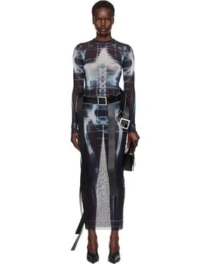 Jean Paul Gaultier 'The Squeletor' Maxi Dress - Black