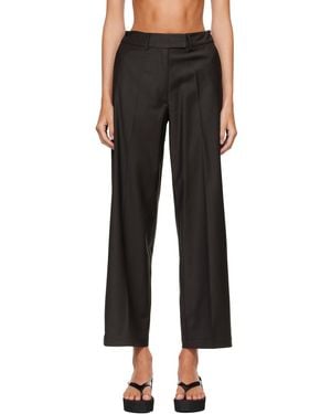Cordera Low Rise Virgin Wool Trousers - Black
