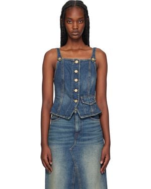 Ganni ブルー ヘビー ウォッシュドデニム トップス