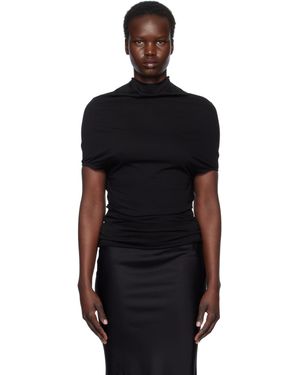 Rick Owens ブラック Hollywood Shroud ジャージ トップス