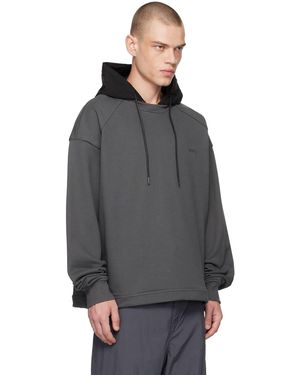 【関税込み】Juun.J ブラック＆グレー パネル フーディ メンズ Juun.J パーカー | オンラインセールは最大61%オフ | Lyst