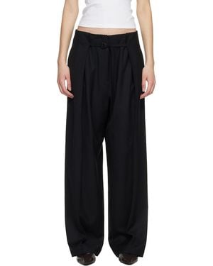 LE17SEPTEMBRE Tuck Tailored Trousers - Black