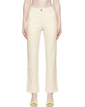 Miaou Off-white Junior Faux-leather Trousers - Multicolour