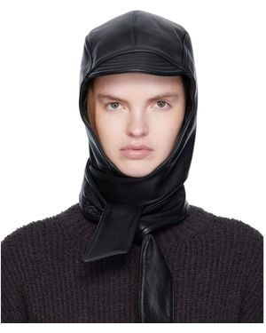 Jean Paul Gaultier 'The Leather' Hood - Black