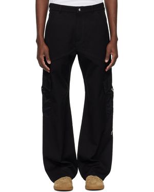 CASABLANCA Panelled Cargo Trousers - Black